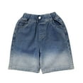 thumbnail image 1 of GYRATEDREAM Toddler Boy Shorts, Little Boys Jean Shorts Elastic Waistband Extreme Stretch Denim Jeans Summer Wear for 130CM, 1 of 1