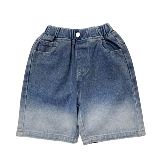 GYRATEDREAM Toddler Boy Shorts, Little Boys Jean Shorts Elastic Waistband Extreme Stretch Denim Jeans Summer Wear for 130CM