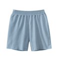 thumbnail image 1 of GYRATEDREAM Toddler Boy Shorts Summer Solid Color Cotton Running Athletic Shorts Kids Casual Classic Fit Jogger Shorts for 18-24M Light Blue, 1 of 1