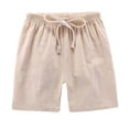 thumbnail image 1 of GYRATEDREAM Toddler Boy Summer Shorts, Boys Summer Cotton Linen Active Jogger Shorts Drawstring Elastic Waist Running Shorts for 9-11Y, 1 of 8