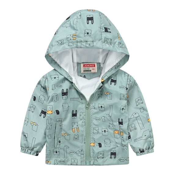 GYRATEDREAM Toddler Boys Cartoon Dinosaur Hoodies Jacket Cool Long Sleeve Zipper Hooded Sport Sweatshirt Coat for Kids 1-8 Years