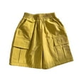 thumbnail image 1 of GYRATEDREAM Toddler Boys Cotton Pull on Cargo Shorts Solid Color Casual Summer Shorts 2-7 Years, 1 of 4