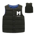 thumbnail image 1 of GYRATEDREAM Toddler Boys Girls Lightweight Down Vest Kids Winter Warm Button Sleeveless Vest Outwear Children Reversible Puffer Jacket Coat for 4-10 Years, 1 of 5
