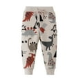 thumbnail image 1 of GYRATEDREAM Toddler Boys Girls SweatPants Drawstring Elastic Sport pants Cotton Active Joggers for Kids Cartoon Print for 4T Gray, 1 of 1