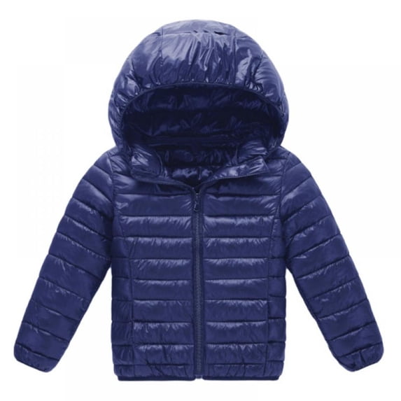 GYRATEDREAM Toddler Boys Girls Winter Warm Solid Hooded Down Coats Kids Zipper Puffer Jackets Outwear 3-16 Years