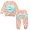 thumbnail image 1 of GYRATEDREAM Toddler Girl Clothes Baby Sweatshirt Sunflower Fall Winter Outfits Long Sleeve Tops Pants Set 2 Pcs for 1-4Y, 1 of 9