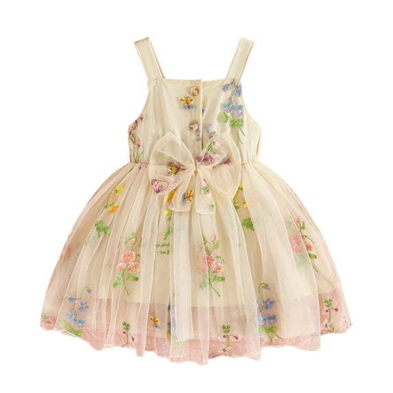 GYRATEDREAM Toddler Girl Tutu Dress Summer Sleeveless Birthday Party Princess Dress Summer Sundress for 2-3 Years