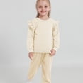 thumbnail image 1 of GYRATEDREAM Toddler Girls 2 Piece Outfits Ruffle Long Sleeve Pullover Sweatshirts and Sweatpants Fall Clothing Sets, 1 of 9