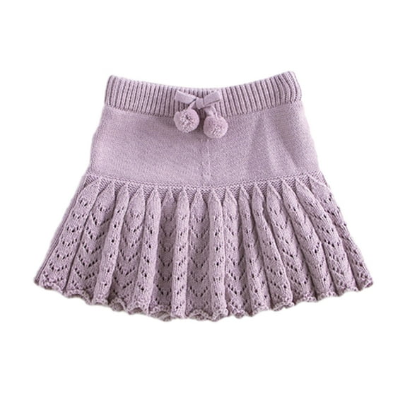 GYRATEDREAM Toddler Girls Autumn Winter Skirts Kids Cotton Charming Vintage Lace Elastic Waist Pleated Skirt for 6M-4Y