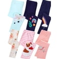 thumbnail image 1 of GYRATEDREAM Toddler Girls Basic Legging Kids Cotton Cartoon Print Stretch Leggings 2-7Years, 1 of 7