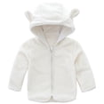 thumbnail image 1 of GYRATEDREAM Toddler Girls Boys Polar Fleece Jacket Hooded Zip Up Coat Warm Autumn Winter Long Sleeve Thick Warm Outerwear, 1 of 4