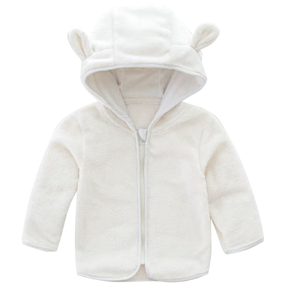 GYRATEDREAM Toddler Girls Boys Polar Fleece Jacket Hooded Zip Up Coat Warm Autumn Winter Long Sleeve Thick Warm Outerwear