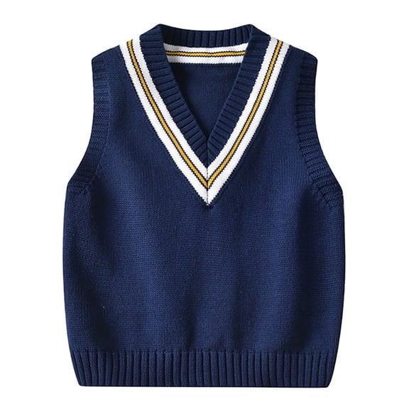 GYRATEDREAM Toddler Girls Boys V-Neck Pullover School Uniform Tops Sweater Vest Kid Sleeveless Vest Top Waistcoat