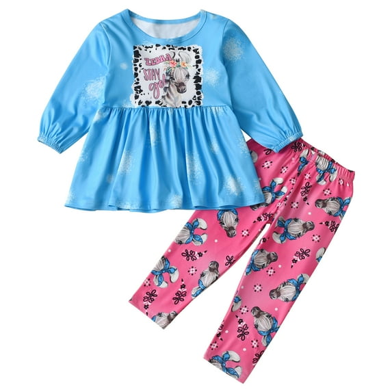 GYRATEDREAM Toddler Girls Clothes Long Sleeve Outfits kid T-Shirt & Cute Pants Set Kids Sweatsuit for 1-6 Years
