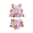 thumbnail image 1 of GYRATEDREAM Girls Swimsuits Beach Swimwear Print Bikini Bathing Suit 2 Piece Swimsuits for 2-3 Years, 1 of 9