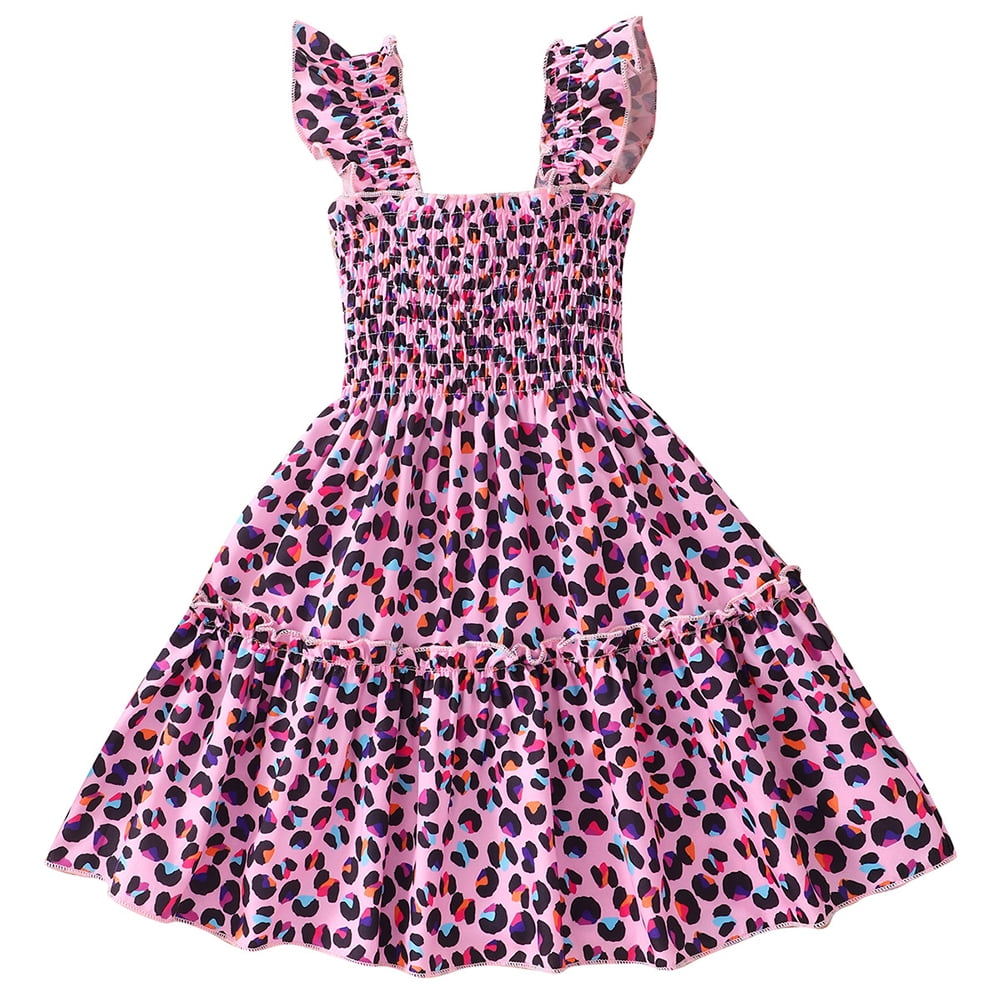 KIDS FLARE SLEEVE JERSEY DRESS 12-14 NATURES KALEIDOSCOPE main image 1