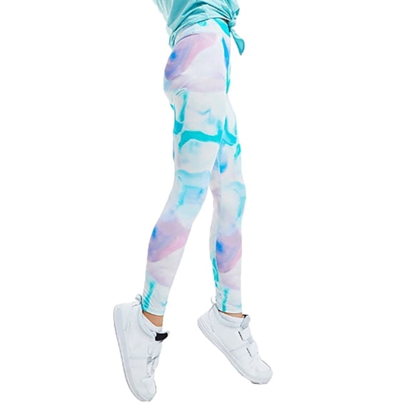 GYRATEDREAM Toddler Girls Full-Length Active Leggings,Girls Quick-Dry High Waist Printed Leggings Yoga Pants