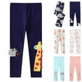 thumbnail image 1 of GYRATEDREAM Toddler Girls' Leggings Cotton Fashion Stretch Pants Comfortable Bottoms 2-7T, 1 of 8