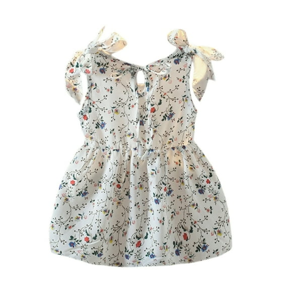 GYRATEDREAM Toddler Girls Princess Dress Lace Floral Print Dress Crew Neck Tutu Skirt Summer Dress for 1 Years