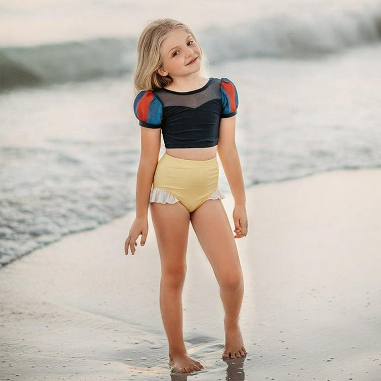 GYRATEDREAM Toddler Girls Princess Swimsuits Bathing Suits Baby Girl One  Piece Swimwear Tankini 1-8 Years 