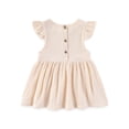 thumbnail image 1 of GYRATEDREAM Toddler Girls Summer Casual Dress Kids Flutter Sleevee Swing Sundress A Line Elegant Princess Dresses for 1-2Y Faint Yellow, 1 of 6