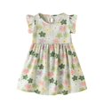 thumbnail image 1 of GYRATEDREAM Toddler Girls Summer Dress Kids Flared Sleeve Ruffle Hem A-Line Sundress Casual Midi Dresses 1-10Years, 1 of 8