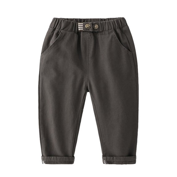 GYRATEDREAM Toddler Kid Boy Girl Casual Pants Straight Trousers Stretch Pull on Jogger Chino Pants 3-8 Years
