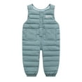 thumbnail image 1 of GYRATEDREAM Toddler Kids Baby Boy Girl Lightweight Bib Overall Down Snowsuit Winter Snow Pants/18-24 Months, 1 of 5