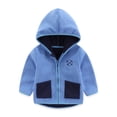 thumbnail image 1 of GYRATEDREAM Toddler Kids Boy Girl Zip Up Hoodies Solid Color Casual Long Sleeve Hooded Sweatshirts Jacket with Pocket, 1 of 9