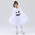 thumbnail image 1 of GYRATEDREAM Toddler Kids Boys Girls Halloween Costume White Ghost Face Cloak Cape Party Cosplay Robe Ghost Costume, 1 of 7