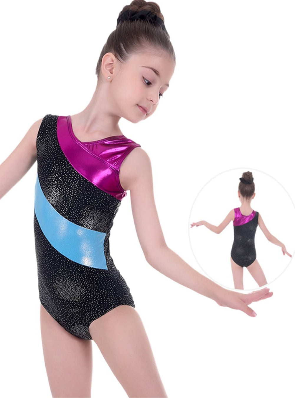FLMEI Toddler Kids Gymnastics Leotards for Girls Long Sleeve