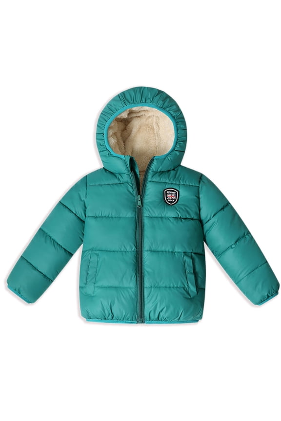 Toddler Little Boy Girl Winter Thicken Puffer Hooded Jacket Down Coat,4-5T