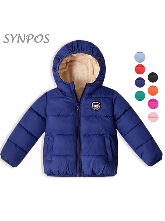 GYRATEDREAM Toddler Little Boy Girl Winter Thicken Puffer Hooded Jacket Down Coat,4-5T