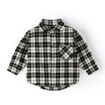 thumbnail image 1 of GYRATEDREAM Toddler Little Boys Long Sleeve Button Down Plaid Shirt Kids Jacket Coat Casual Outwear , 2-3 Years, 1 of 3