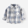 thumbnail image 1 of GYRATEDREAM Toddler Little Boys Long Sleeve Button Down Plaid Shirt Kids Jacket Coat Casual Outwear , 6-7 Years, 1 of 7