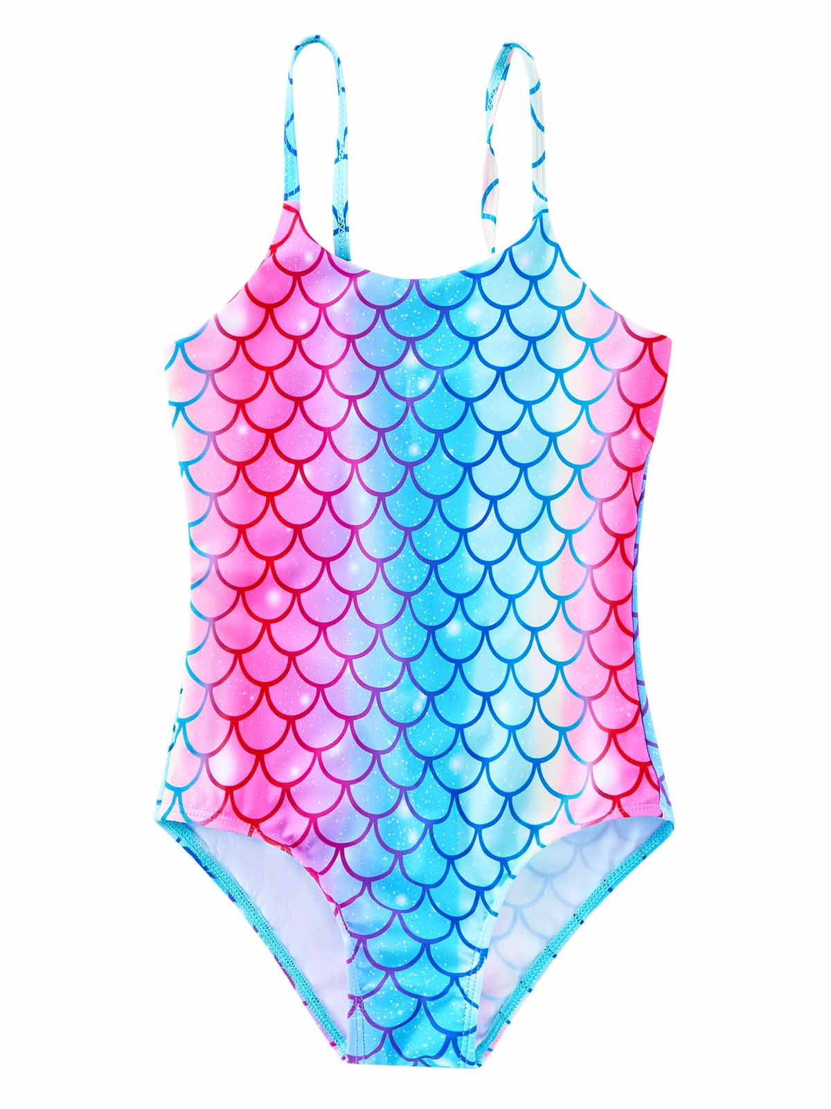 GYRATEDREAM Toddler Little Girls Swimsuits One Piece Bathing Suit Mermaid Scale 3D Printed 2 8 Years Walmart Business Supplies