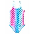 thumbnail image 1 of GYRATEDREAM Toddler Little Girls Swimsuits One Piece Bathing Suit Mermaid Scale 3D Printed 2-8 Years, 1 of 9