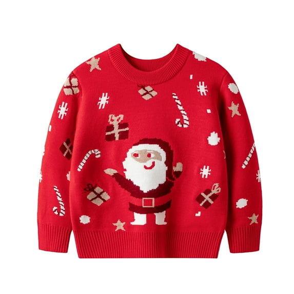 GYRATEDREAM Toddler Sweaters Girl Christmas Sweater Baby Girl Boy Knit Sweater Cute Pullover Sweatshirt Kids Christmas Sweater Xmas Clothes Long Sleeve