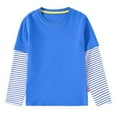 thumbnail image 1 of GYRATEDREAM Toddler Unisex Baby Long Sleeve Cotton T-Shirt Top Kids Crewneck Sweatshirt Tees Casual Home Wear for 1-10 Years, 1 of 8