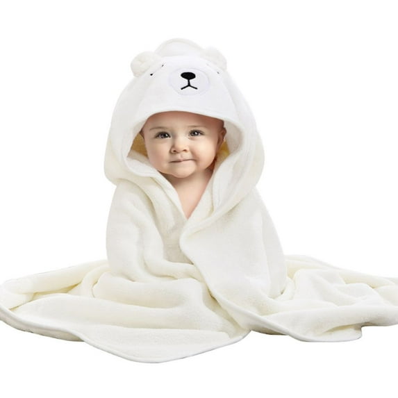 GYRATEDREAM Unisex Baby Animal Face Hooded Towel Super Soft Bath Towel with Cute Design Shower Towel Gift for Newborns, Infants and Toddlers - 31.5"*31.5"
