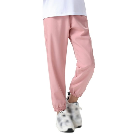 GYRATEDREAM Toddler Baby Sweatpants Boys Girls Ice Silk Thin Sun Protection Quick Dry Trousers Kids Teen Running Athletic Workout Bug Pants for 4-14 Years