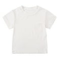 thumbnail image 1 of GYRATEDREAM Unisex Infant Baby Crew Neck T-Shirt Boys Girls Short Sleeve Shirts Solid Color Tees for 12-24M, 1 of 1
