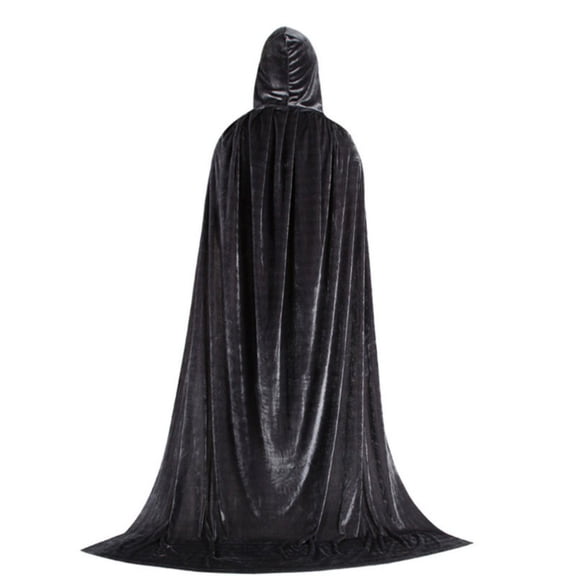 GYRATEDREAM Unisex Kids Velvet Cloak Cape With Hooded Gray Cloak For Halloween Christmas Cosplay Costumes