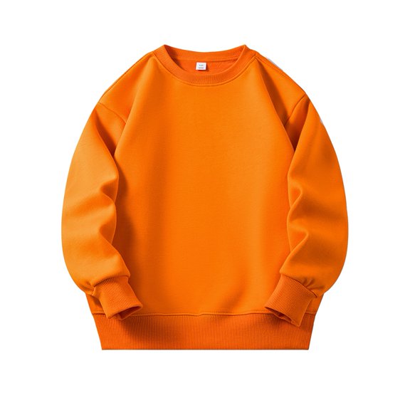 GYRATEDREAM Unisex Toddler Baby Cotton Fleece Sweatshirt Kids Solid Color Crewneck Fit Soft Pullover Tops Boys Girls Long Sleeve T-Shirt Blouse for 2-8 Years