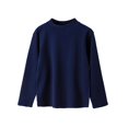 thumbnail image 1 of GYRATEDREAM Unisex Toddler Baby Solid Color Cotton Undershirt Boys Girls Long Sleeve Mock Turtleneck Blouses pullover Top Kids Bottom T-Shirt Basic Tees Plain Shirt for 2-14 Years, 1 of 7