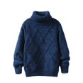 thumbnail image 1 of GYRATEDREAM Unisex Toddler Baby Thicken Turtleneck Sweater Pullover Kid Boys Girls Long Sleeve Warm Fleece Solid Color Knitted Tops Stretch Shirt Clothes for 1-8 Years, 1 of 8