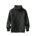 thumbnail image 1 of GYRATEDREAM Unisex Toddler Baby Thicken Turtleneck Sweater Pullover Kid Boys Girls Long Sleeve Warm Fleece Solid Color Knitted Tops Stretch Shirt Clothes for 1-8 Years, 1 of 8