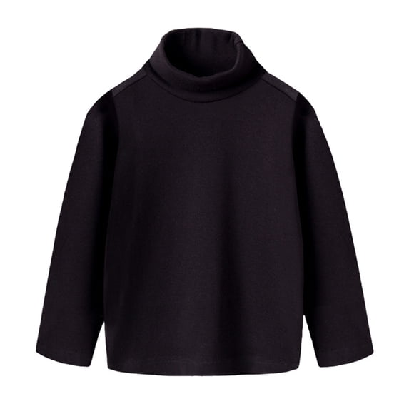 GYRATEDREAM Unisex Toddler Baby Warm Sweater Pullover Boys Girls Long Sleeve Soft Turtleneck High Neck Solid T-Shirt Top Kids Cotton Backing Blouse for 1-10 Years