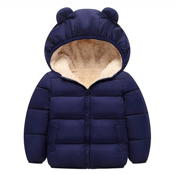 GYRATEDREAM Winter Coats for Toddlers Baby Boys Girls Hooded Down Jacket Warm Fleece Coat Outerwear 1-6T