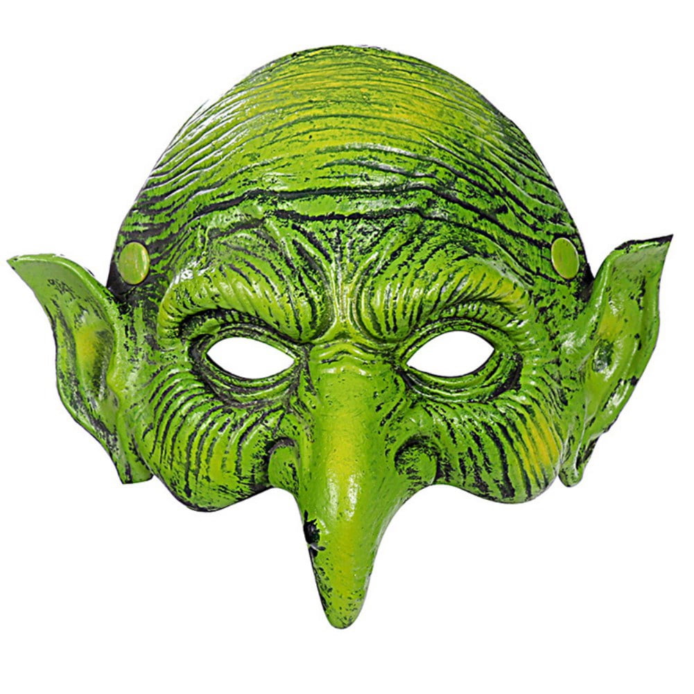 Tree Sprite Mask Rubber Goblin with Green Hair Tree Sprite Mask Rubber Goblin with Green Hair